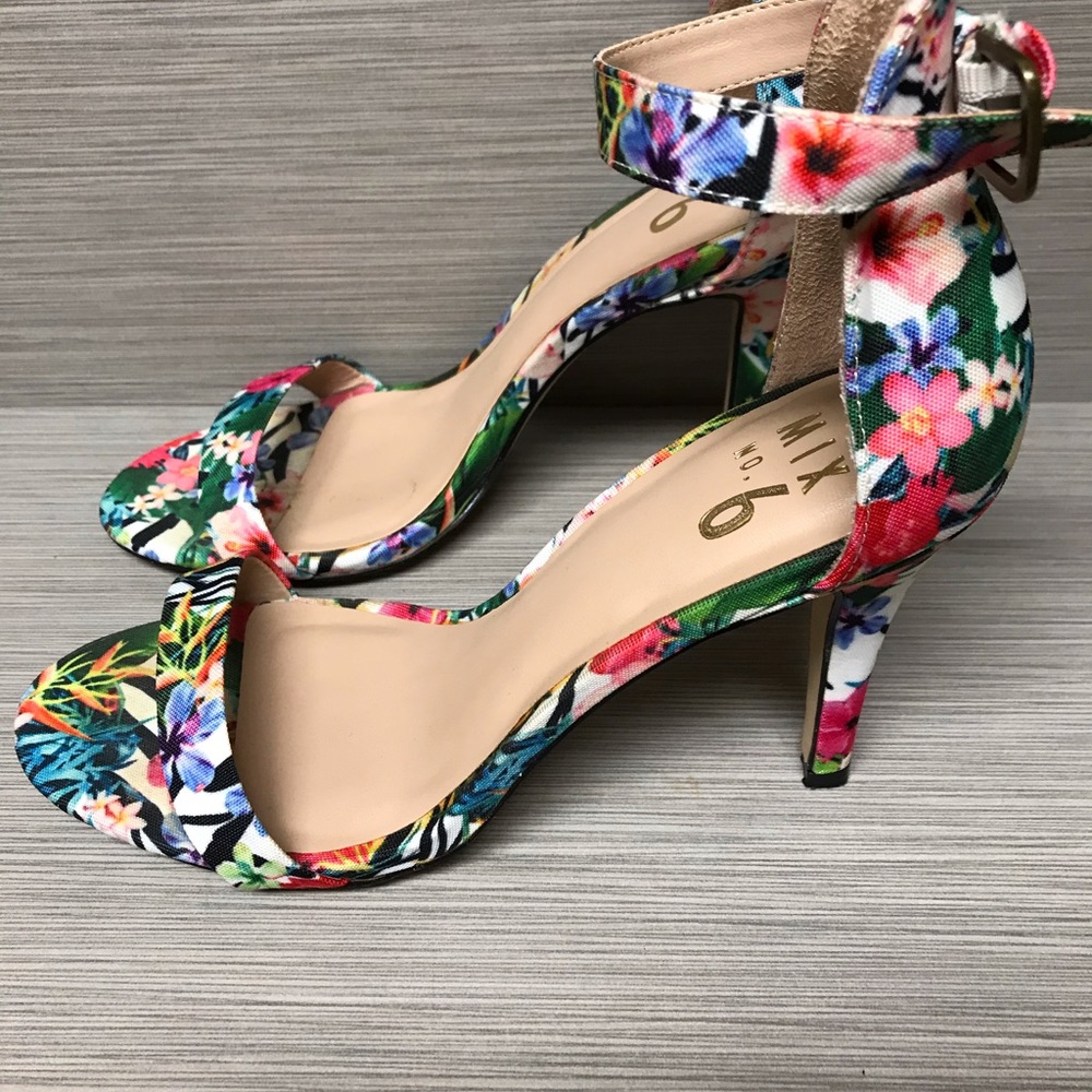 Rayelle Floral Print Ankle Strap Sandal